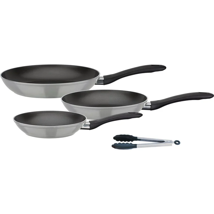 GSW Pfannen-Set Nova, Aluminium (Set, 4-tlg, 1x Bratpfanne Ø 20 cm, 1x Bratpfanne Ø 24 cm, 1x Bratpfanne Ø 28 cm), Induktion – Bild 1