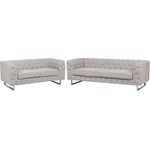 Sofa Set Polsterbezug beige 5-Sitzer VISSLAND