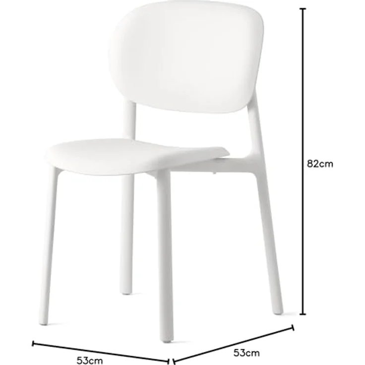 Connubia, Stuhl Zero. Farbe Optik Weiss MATT, 100% recyceltes Polypropylen – Bild 4