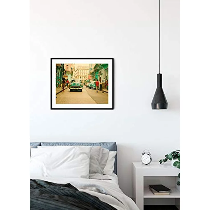 Komar Cuba Rush Wandbild, Oldtimer Kunstdruck mit Cadillac, bunt, 40 x 30 cm, ohne Rahmen, fotorealistischer Druck, Made in Germany – Bild 3