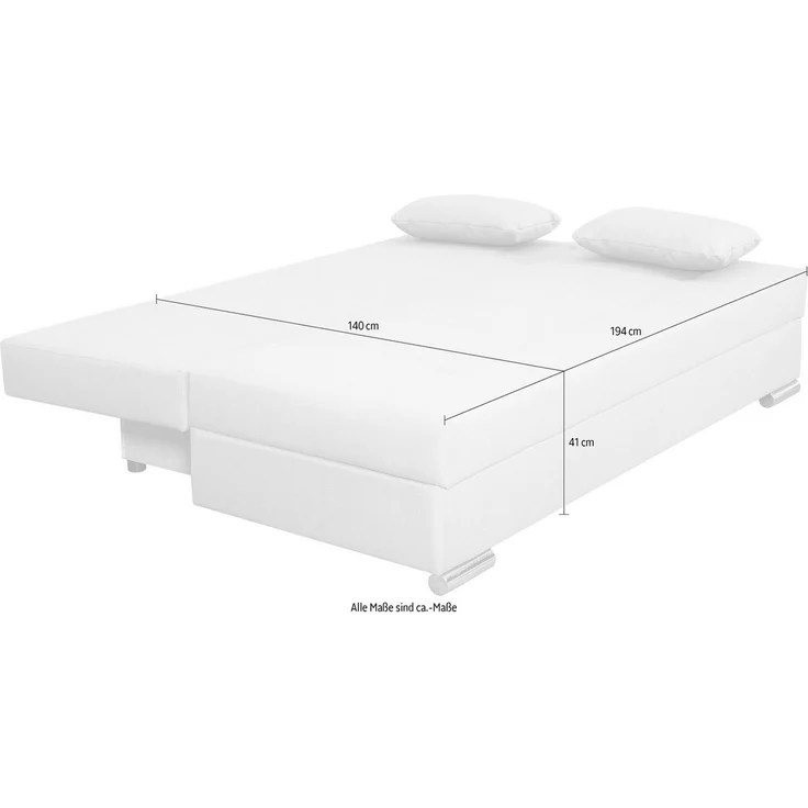 COLLECTION AB Schlafsofa Tania, B: 194 cm, Liegel. 140x194 cm, komfortabler Sitzkomfort: Federkern-Polsterung, inklusive Rückenkissen – Bild 2
