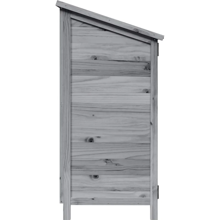 vidaXL Gartenschuppen Grau 106,5 x 56 x 113,5 cm Massivholz aus Fichte 42033442 – Bild 6