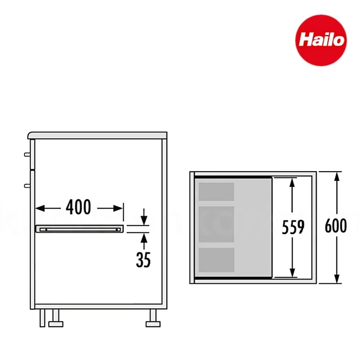 Hailo Deckel Multideckel 1109749, mit Stauraum signalgrau für Einbau-Abfallsammlersystem – Bild 7