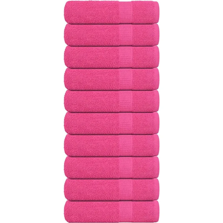 vidaXL Duschtücher FROGN 10 Stk. Rosa 70x140 cm 360 g/qm 137051