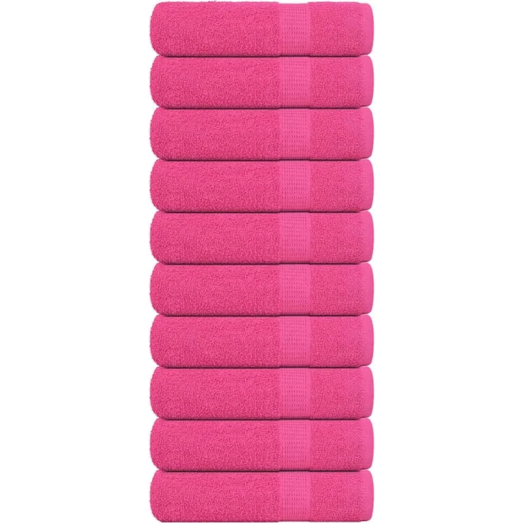 vidaXL Duschtücher FROGN 10 Stk. Rosa 70x140 cm 360 g/qm 137051 – Bild 1