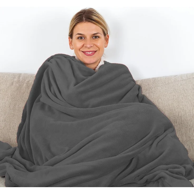 Wohndecke Sherpa Fleecedecke, Oeko-TEX Zertifizierte, Komfortec, Flauschig Kuscheldecke, warm Sherpa Sofaüberwurf, Dick Sofadecke – Bild 6