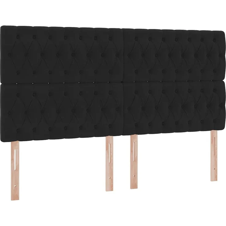 vidaXL Aufbewahrungsbett mit Matratze Schwarz 160 x 200 cm Samt 3372101 – Bild 9
