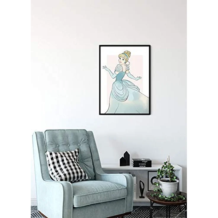 Komar Disney Wandbild Cinderella Beauty, Kunstdruck 40x50cm ohne Rahmen, premium Fotopapier, lichtbeständig und wasserfest – Bild 4