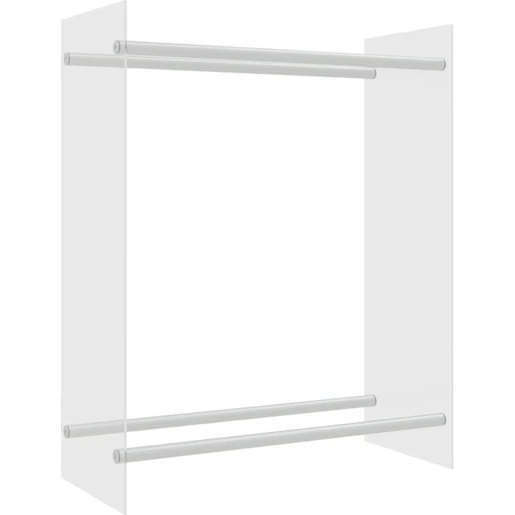 vidaXL Brennholzregal Transparent 80x35x100 cm Hartglas 327469