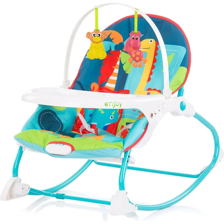 Chipolino Babywippe Enjoy, Stuhl, Schaukelfunktion, Musikfunktion, Spielbogen blau