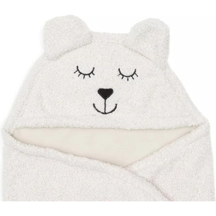 Jollein Bear Einschlagdecke - Oatmeal Weiß off whi – Bild 7