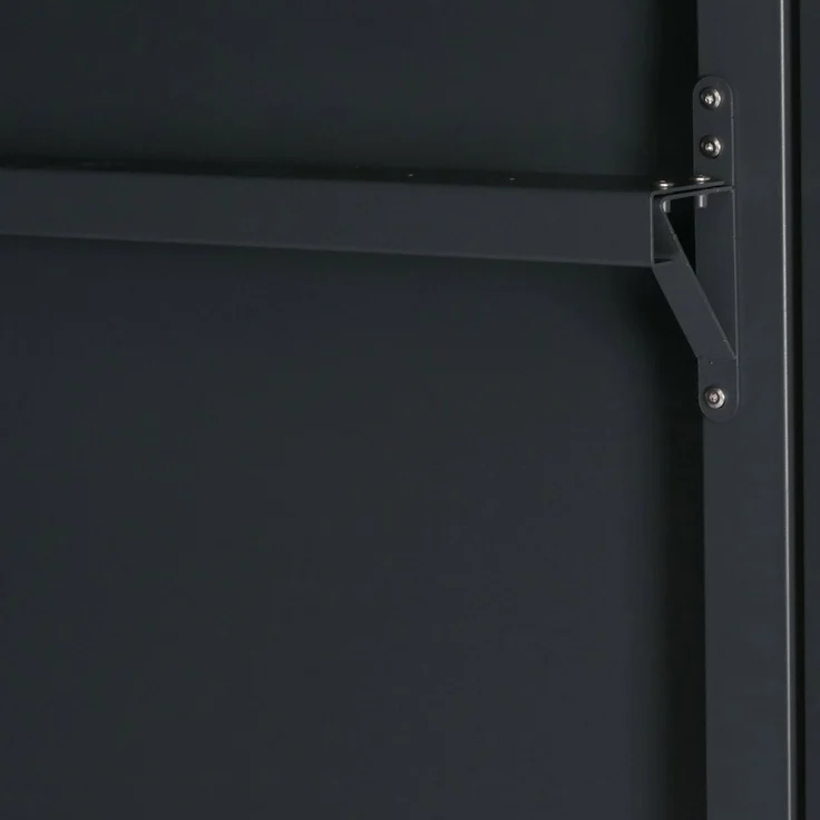 4er-Fahrradgarage HWC-L56c, Gerätehaus Fahrradbox mit Ablage, abschließbar Metall 160x222x208cm ~ anthrazit – Bild 5