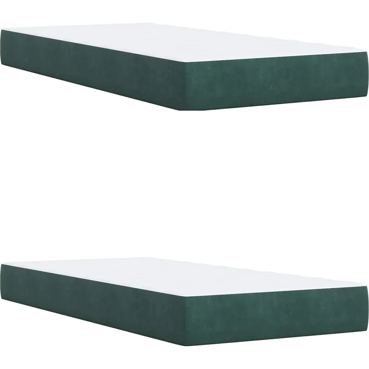 vidaXL Boxspringbett mit Matratze Dunkelgrün 200 x 200 cm Samt 3450791 – Bild 6
