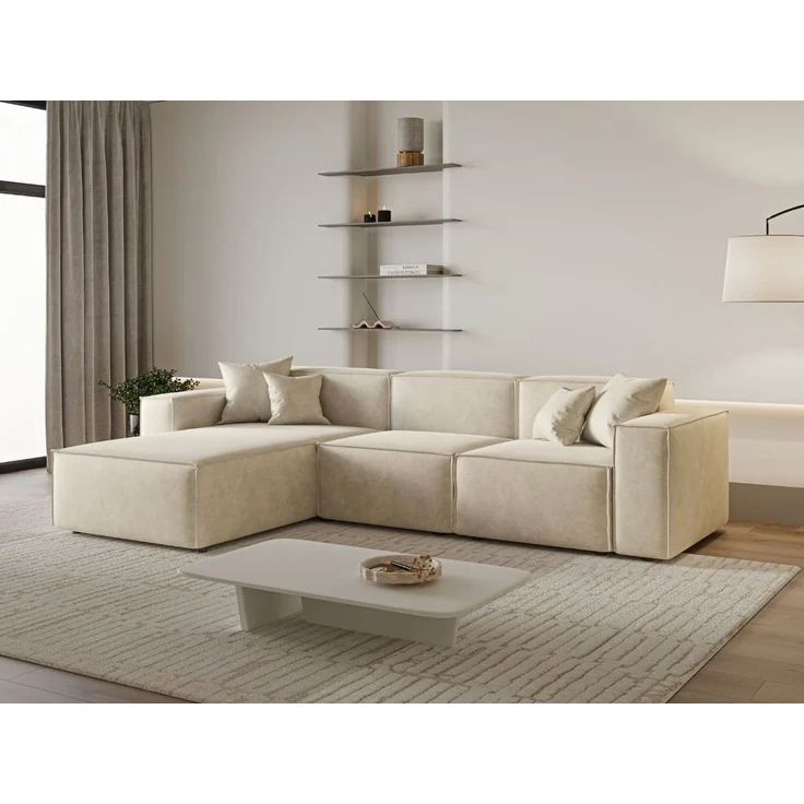 GrainGold Ecksofa L-Form Arizona L, Set, Wellenfederkern, HR-Schaum, Freistehendes – Bild 3