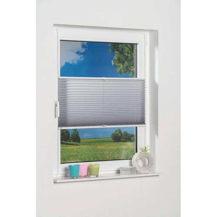 K-home 688899-41 Klemmfix-Plissee, Grau