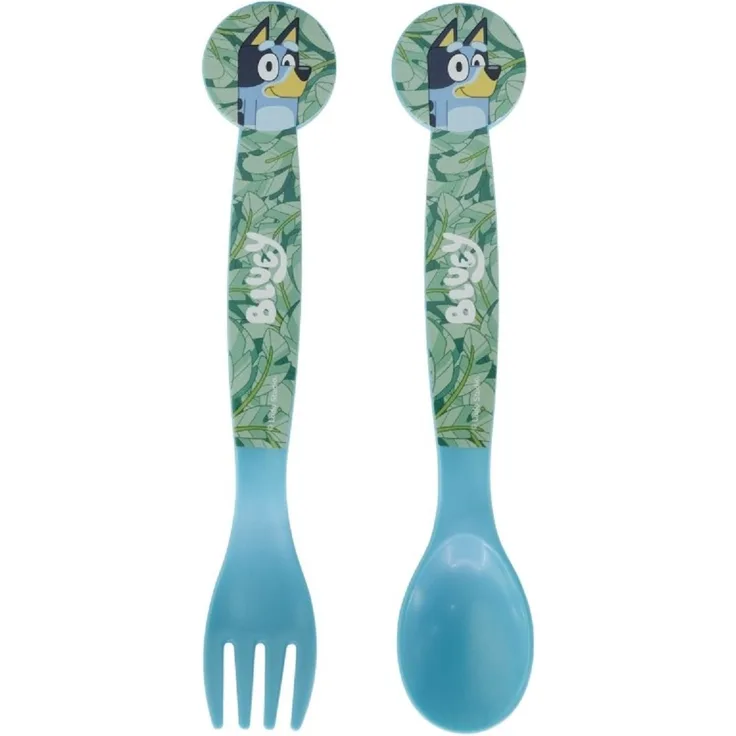 Bluey Kinderbesteck Löffel und Gabel für Kinder