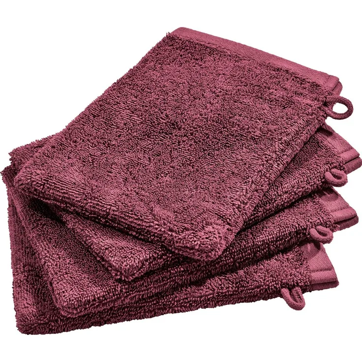 Erwin Müller Waschhandschuh Waschhandschuh "Sigmaringen" 4er-Pack, Frottier, Walk-Frottier Uni