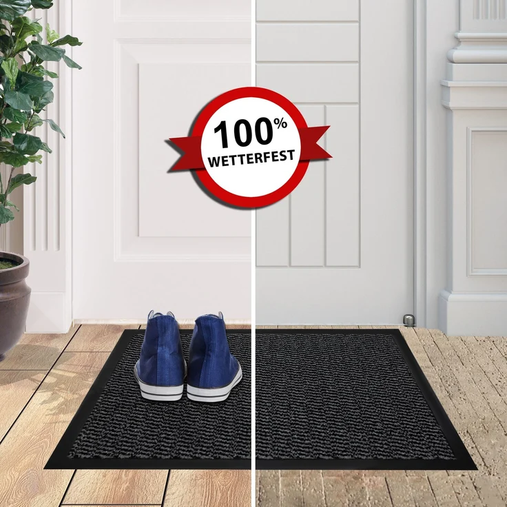 Furni24 Fußmatte - Grau-Schwarz, 40 x 60 cm – Bild 6