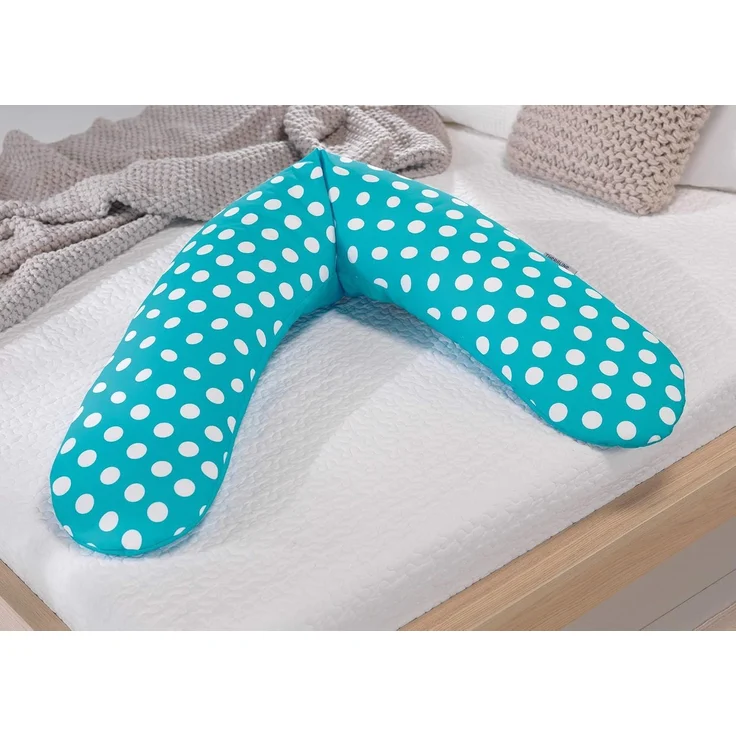 Theraline Bezug für Stillkissen 190cm Stillkissenbezug Indie Dots petrol – Bild 3