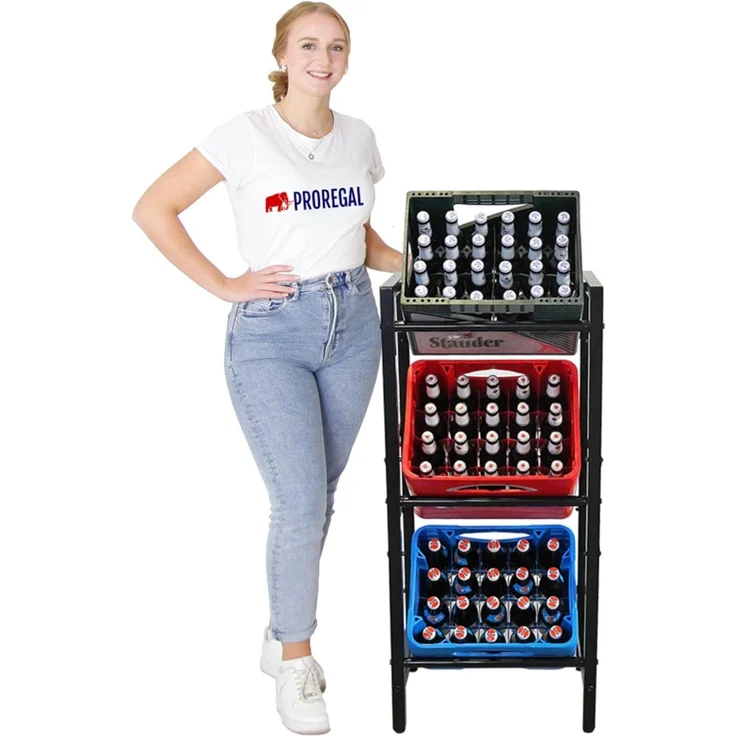 PROREGAL® Flaschenregal Getränkekistenregal Kastenregal Kistenregal KÖNIGSSEE, Hochwertiges Getränkekistenregal für Küche Garage Keller Abstellraum – Bild 3