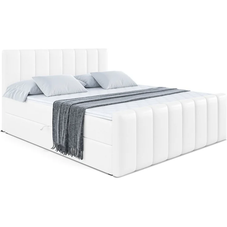 ALTDECOR Boxbett OTTA-Z (Multipocket-Matratze H4, H3 Matratze Bonellfederung, Topper, Kopfteil), Doppelbett mit Fußteil – Bild 2