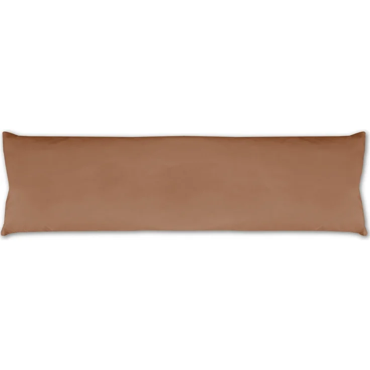 Seitenschläfer Kissenhülle Kissenfüllung Körperkissen, bequem und anschmiegsam in vielen verschiedenen Farben erhältlich (ca. 40x140cm + Kissenfüllung / braun - hellbraun) – Bild 7