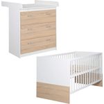 Roba 'Gabriella' 2-tlg. Kinderzimmerset natur/weiß inkl. Kinderbett und Kommode (klein)