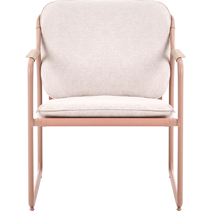 Lounge Set mit Tisch 4-Sitzer CALASCIO Metall Hellbeige – Bild 5