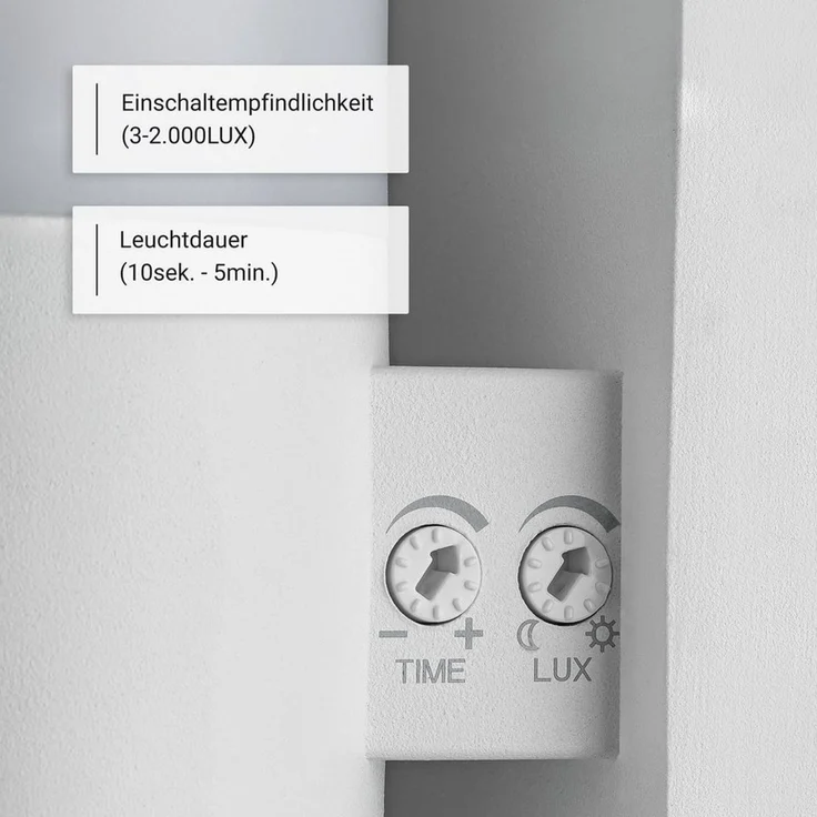 SEBSON Außen-Wandleuchte LED Außenleuchte Bewegungsmelder 12m/180° IP65, 20W 2200lm kaltweiß, Kaltweiß, Bewegungsmelder programmierbar – Bild 2