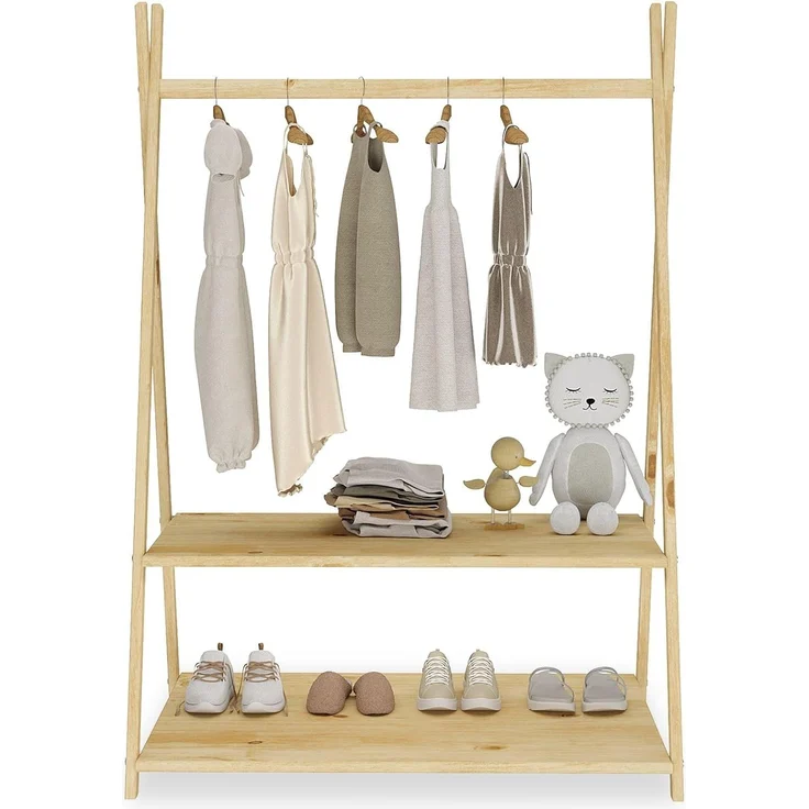 IDIMEX Kinderkleiderschrank DANILO Kindergarderobe freistehend Ablage Tipidesign – Bild 1
