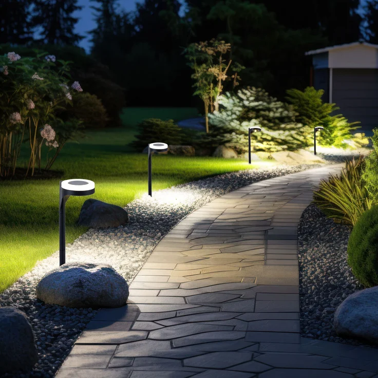 6er Set LED Solarleuchte, Up & Down, schwarz, Erdspieß, H 45 cm – Bild 3