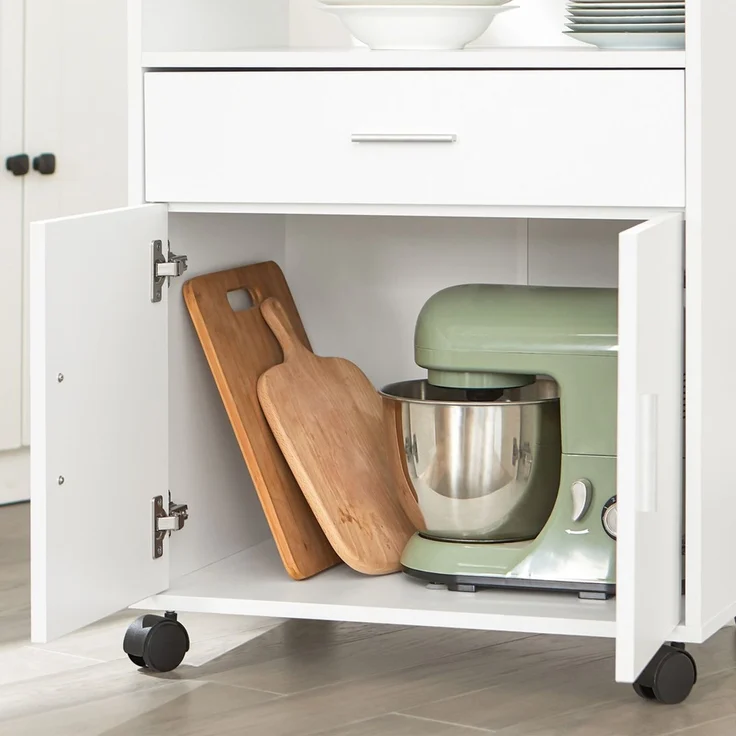 SoBuy FSB09-W Küchenwagen, Spanplatte, Melamin, Weiß, 59 x 92 x 40 cm – Bild 9