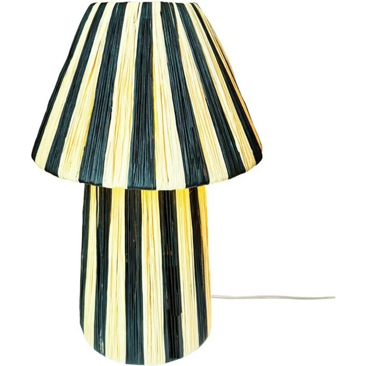 Marrakesch Orient & Mediterran Interior Nachttischlampe Boho Deko Tischlampe Nachttischlampe Morjan Beige Schwarz, E27, Handarbeit – Bild 4