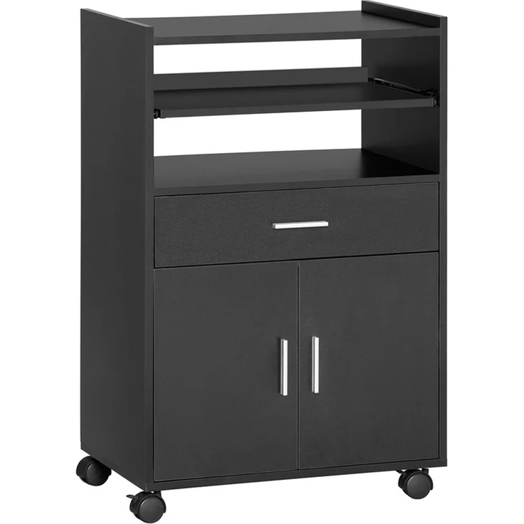SoBuy FSB09-SCH Küchenwagen, Spanplatte, Melamin, Schwarz, 59 x 92 x 40 cm – Bild 1
