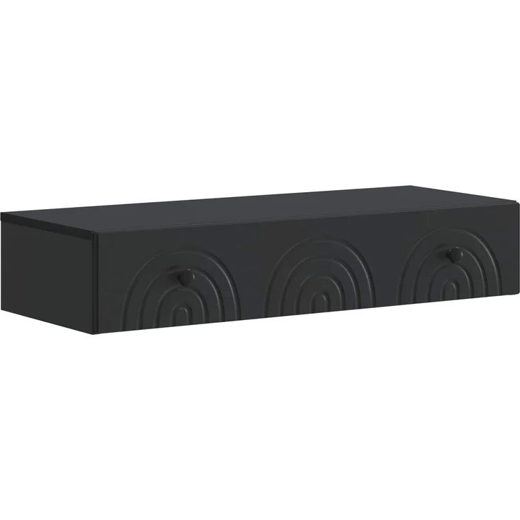 vidaXL Wandmontierter Beistelltisch Schwarz 87,5 x 34,5 x 17 cm 898156 – Bild 2