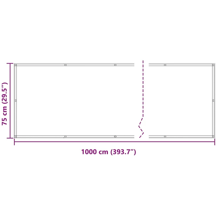 vidaXL Balkonsichtschutz Bordeauxrot 75x1000 cm 42030891 – Bild 6