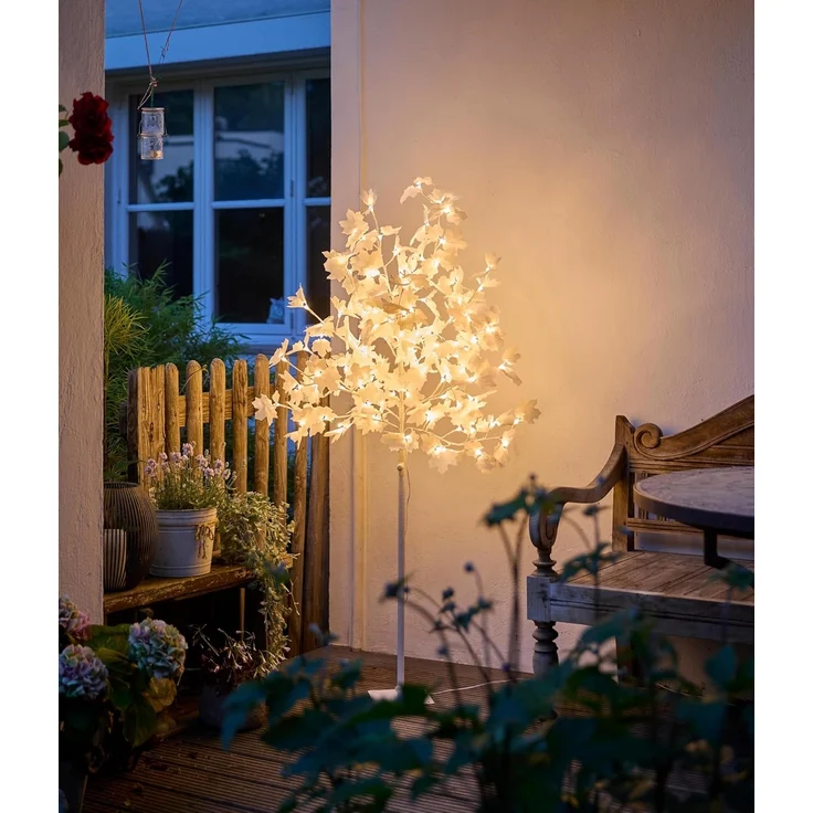 Northpoint LED Baum LED Baum 120 weiße Blüten Warmweiße LEDs Timer integriert – Bild 5