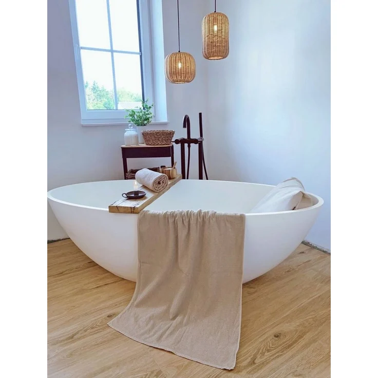 ZOLLNER Saunatuch, Double-Jersey (2-St), 70 x 180 cm, 100% Baumwolle, vom Hotelwäschespezialisten, Waffelpique – Bild 3