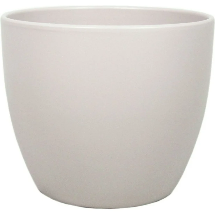 INNA-Glas Blumentopf Keramik Pflanztopf, Ø36cm, 29cm, beige, matt – Bild 2
