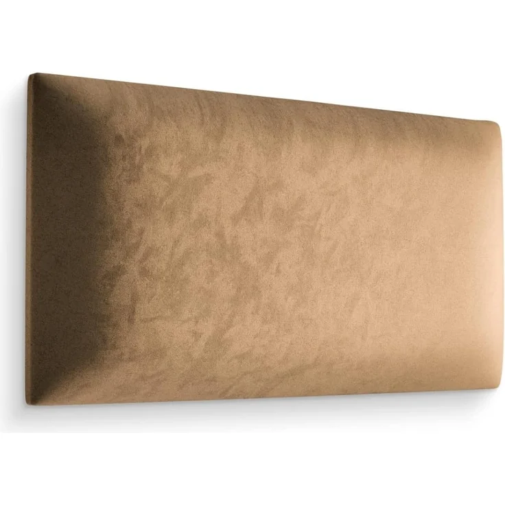 Muralo Samt Wandkissen Stoff Polsterpaneel Schlafzimmer Wohnzimmer Bett Wandpolster Bettkopfteil Lendekissen Modern Luxus Gepolstert Polster Paneel (Beige, 60x30 cm) – Bild 4