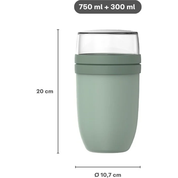 Mepal Ellipse Lunchpot XL 750 ml + 300 ml - Nordic Blue – Bild 6