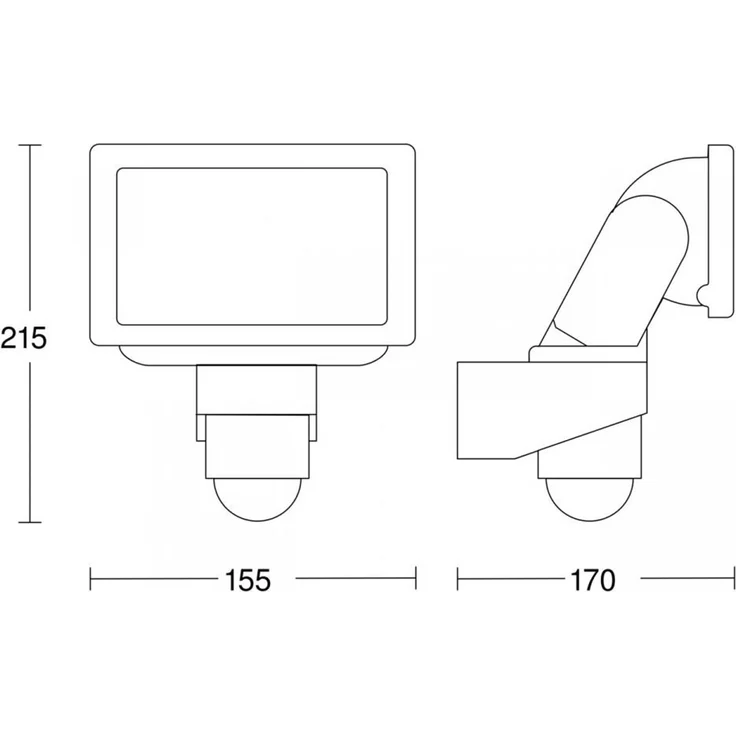 Steinel LED-Außenstrahler LS 150 S weiß, 240°-Bewegungsmelder, max. 12m Reichweite, 14,7 W Fluter, 1375 lm – Bild 3