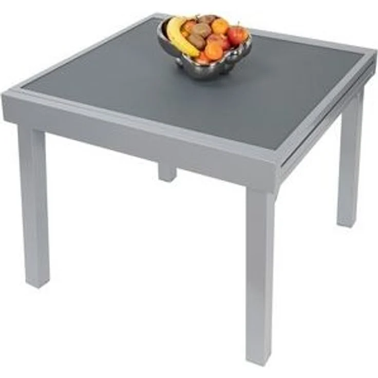 ib style Gartentisch Diplomat Quadro Ausziehtisch 90 - 180 cm Anti Fingerprint silber (Tisch), Gartentisch - ESG-Sicherheitsglas - Anti-Fingerprint – Bild 6