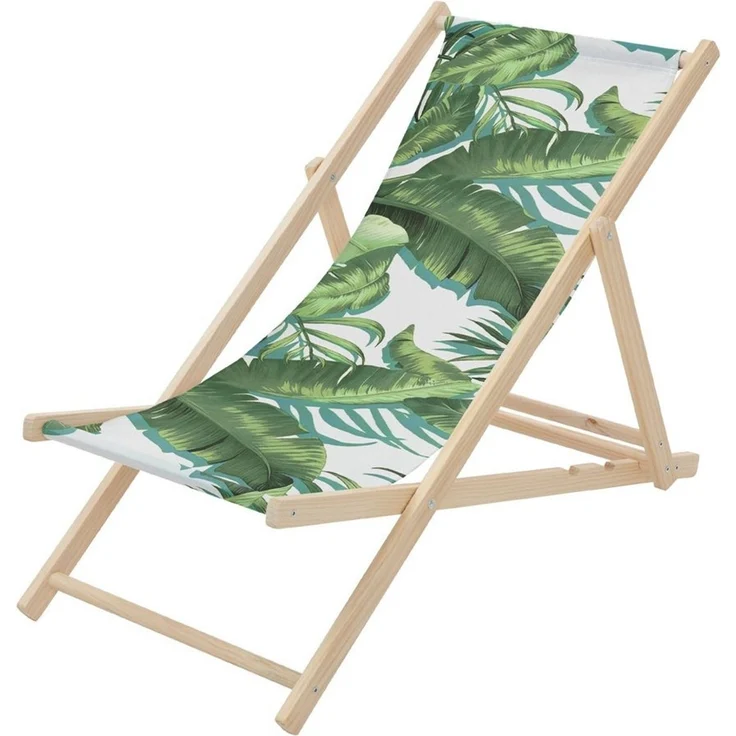 ECD Germany Gartenliege Holz Liegestuhl Beachstuhl klappbarer Strandstuhl Strandliege Liege, 1 St, Sonnenliege mit 3-Fach verstellbarer Rückenlehne Relaxliege bis 120kg – Bild 1