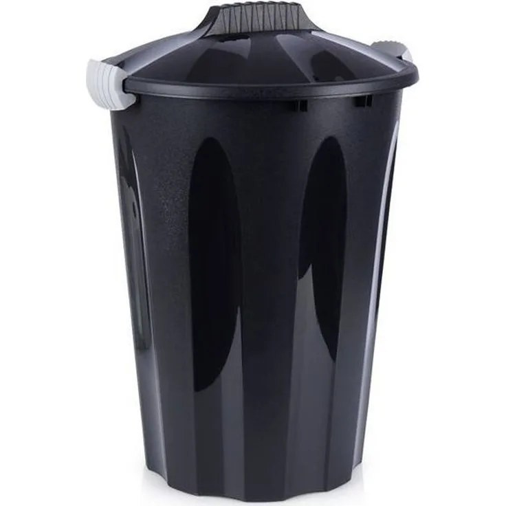 Vilde Mülleimer aus Kunststoff schwarz 40 l
