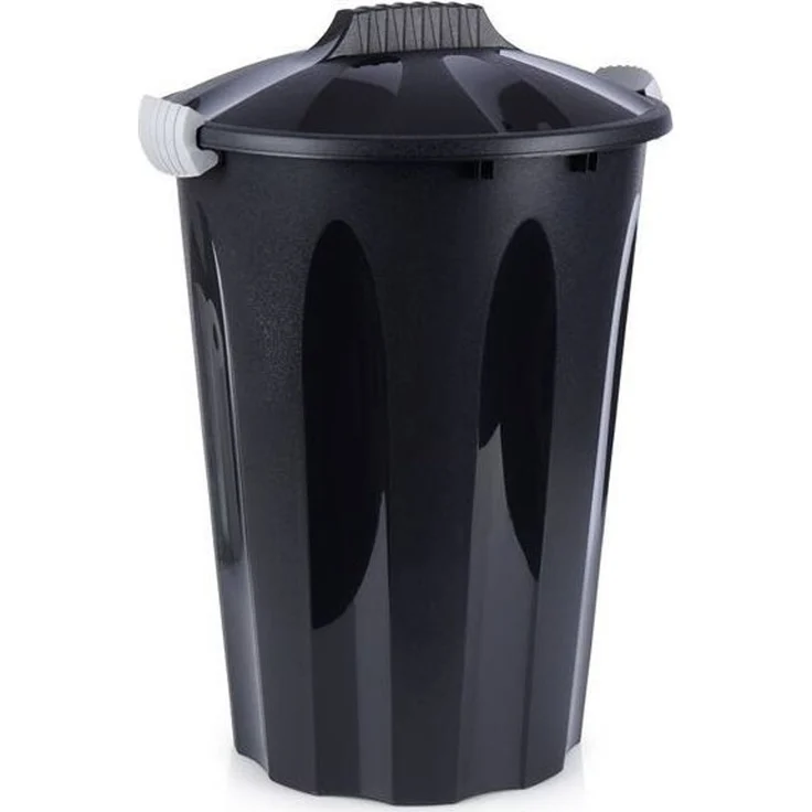 Vilde Mülleimer aus Kunststoff schwarz 40 l