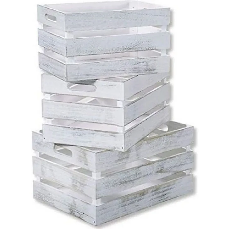 KESPER® Holzkiste KESPER 91670 Aufbewahrungsboxen 3er Set/Dekokisten aus Paulowinaholz