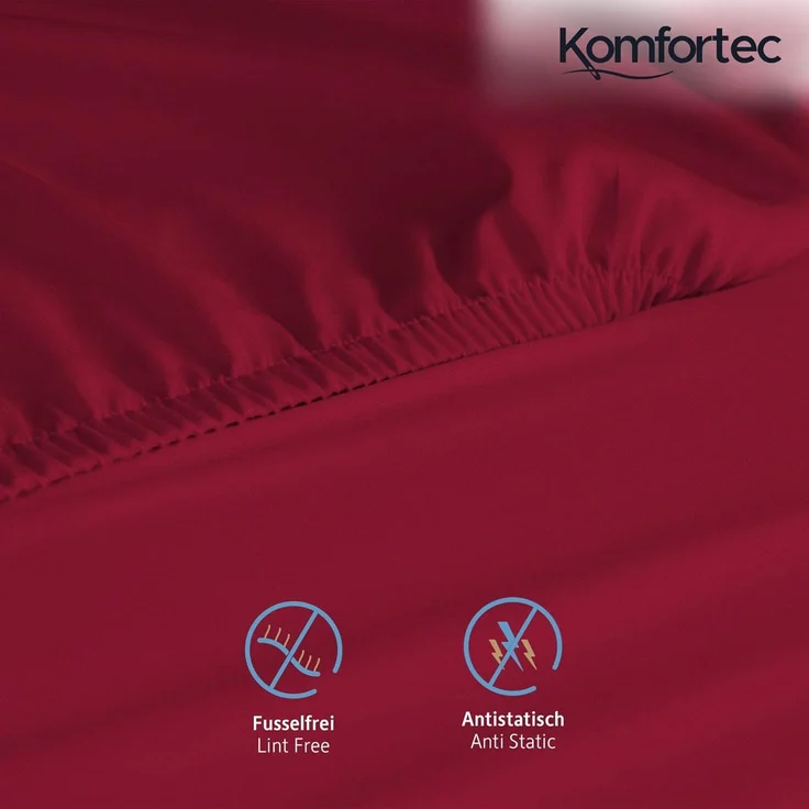 Komfortec Spannbettlaken Boxspringbett bis 15cm - 30cm Matratzenhöhe, Mikrofaser, Gummizug: Rundum, (2 Stück) – Bild 6
