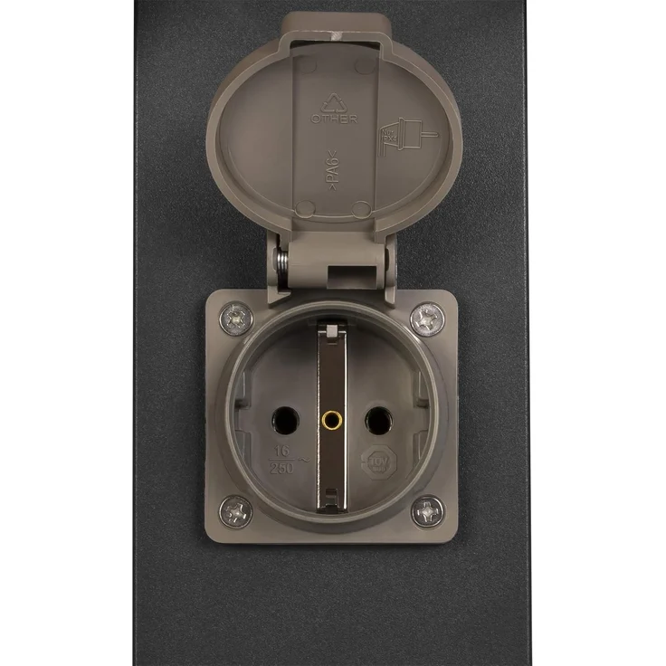 Grafner Gartenleuchte Wegleuchte Standleuchte 80 cm Außensteckdose anthrazit 2 Steckdosen, ohne Leuchtmittel, Standleuchte – Bild 9