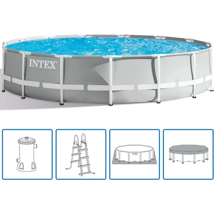 INTEX Prism Frame Pool , 457 x 107 cm, rund – Bild 1